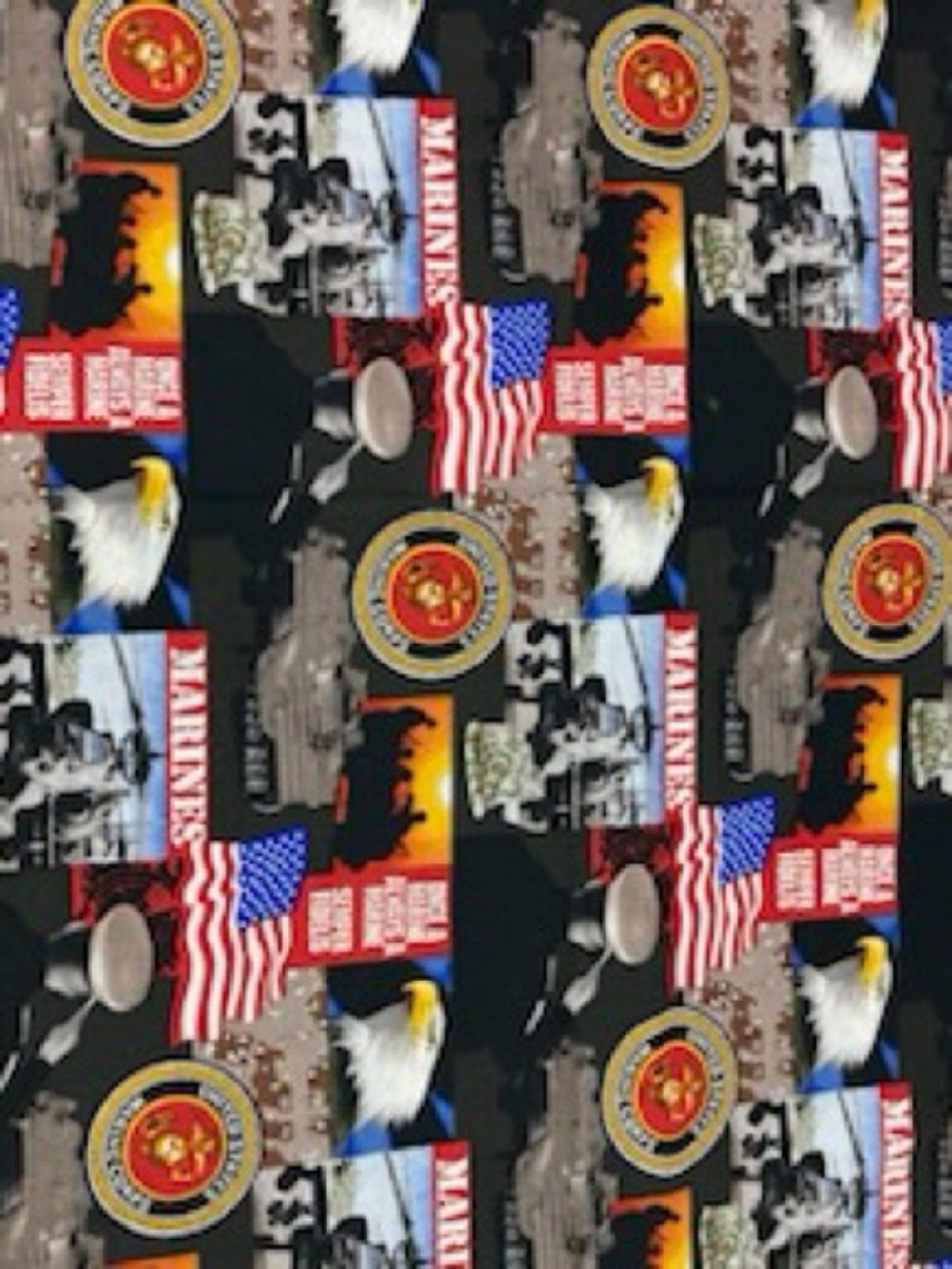 U.S. Marines Military Fabric - 021M Licensed 1 Yrd By 44” New